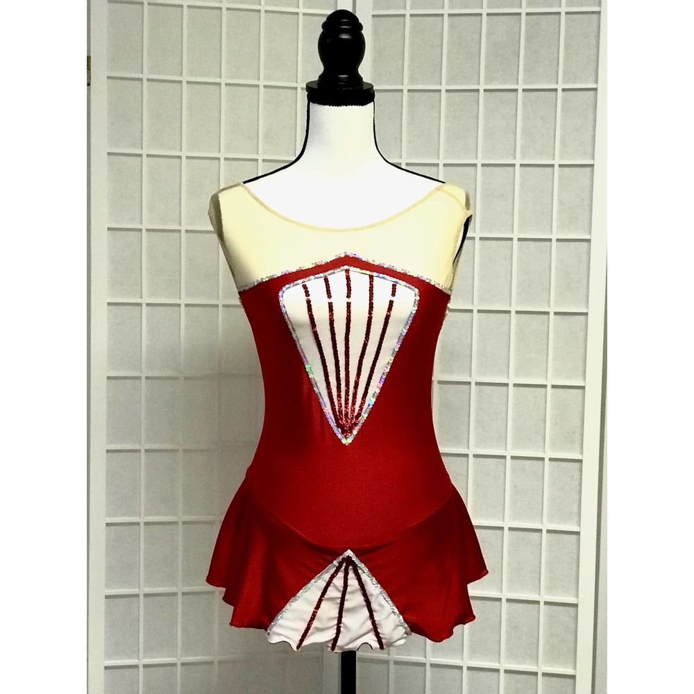 Red Competition Figure Skating Dress